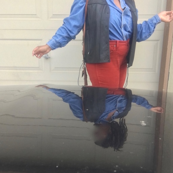 Leather Biker Vest - Picture 5 of 9